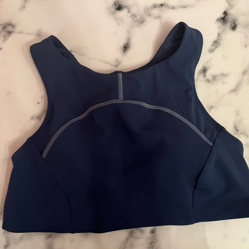 NWOT LULULEMON BLUE TOUGH TRAIN HIGH NECK BRA SIZE 8 - Picture 6 of 6